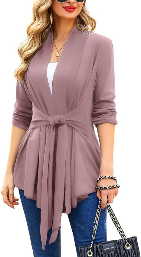 ACEVOG Wrap Draped Cardigan | 40plusstyle.com