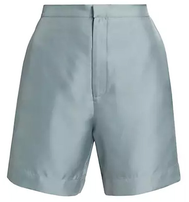 Loulou Studio Silk Straight Leg Shorts | 40plusstyle.com