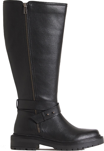 Simply Be Baza Zip Wide Fit Knee High Boot | 40plusstyle.com