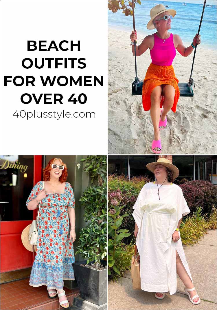 Womens beach outfits - Sun, sea and style: women's beach outfits for your summer vacation | 40plusstyle.com