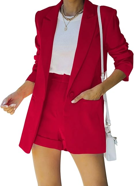 Fisoew Store Blazer and Short Set | 40plusstyle.com