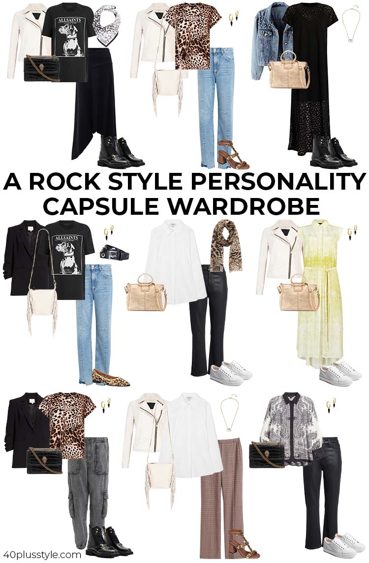 A capsule wardrobe for the ROCK style personality | 40plusstyle.com