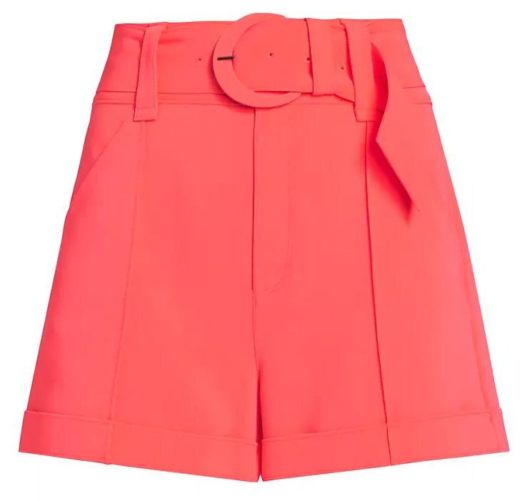 Cinq à Sept Aldi Belted High-Waisted Shorts | 40plusstyle.com