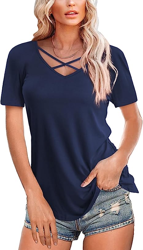 Amazon prime day sale - Amoretu Criss Cross Top | 40plusstyle.com