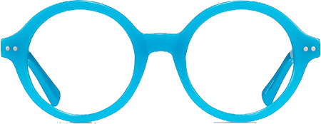 EyeBuyDirect Disco Round Turquoise Eyeglasses | 40plusstyle.com