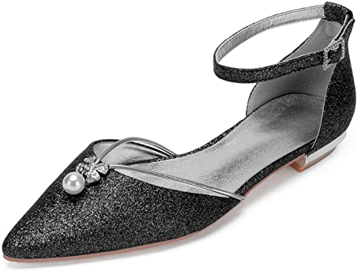 MarHermoso Ankle Strap Pointed Toe Elegant Ballerinas | 40plusstyle.com