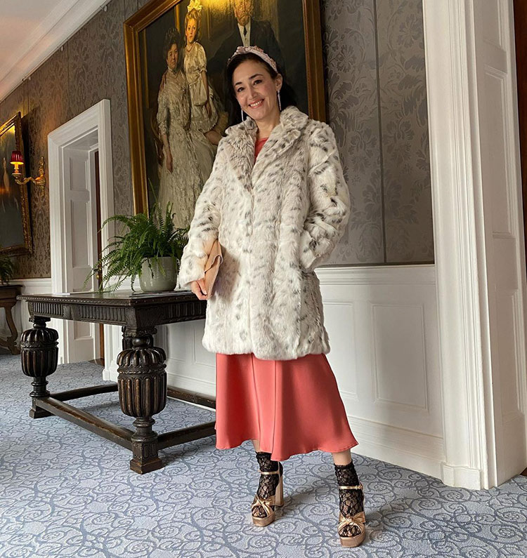 Formal dress cover up - fur coat | 40plusstyle.com