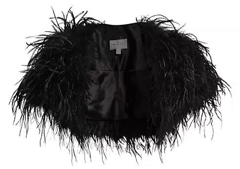 Milly Feather Crop Bolero | 40plusstyle.com