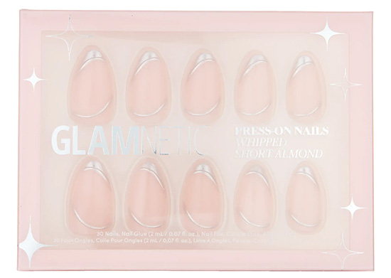 GLAMNETIC Short Almond Press-On Nails Set | 40plusstyle.com