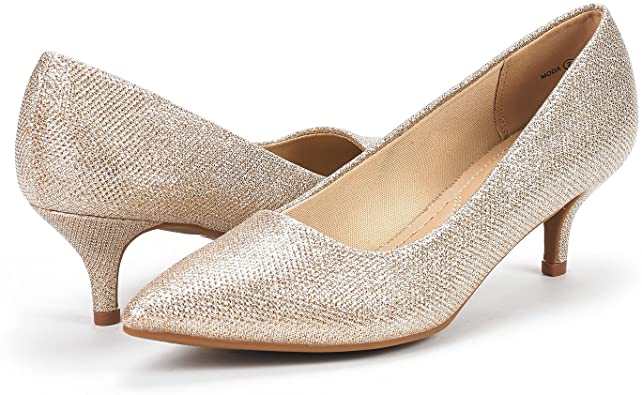 Low heel party shoes - DREAM PAIRS Moda Low Heel D'Orsay Pointed Toe Pump | 40plusstyle.com
