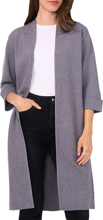 Halogen Open Front Longline Cardigan | 40plusstyle.com