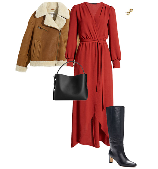 Moto jacket and dress | 40plusstyle.com