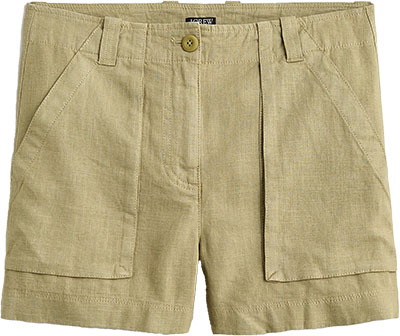 J.Crew Seaside Linen-TENCEL™ Lyocell Blend Cargo Short | 40plusstyle.com