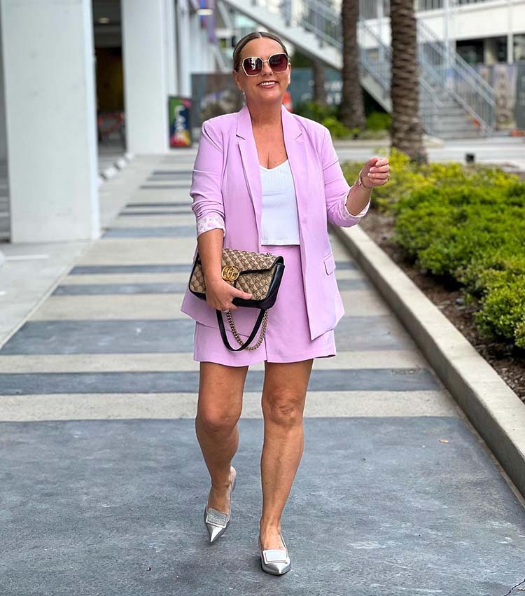 Jona in blazer coordinates | 40plusstyle.com