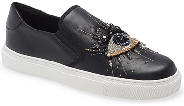 Best sneakers for plantar fasciitis - Kurt Geiger London Eye Slip-On Sneaker | 40plusstyle.com