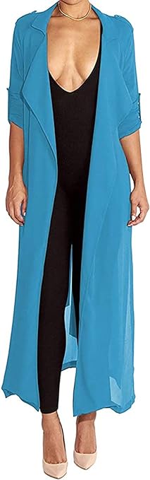 Begonia.K Maxi Sheer Duster Cardigan | 40plusstyle.com