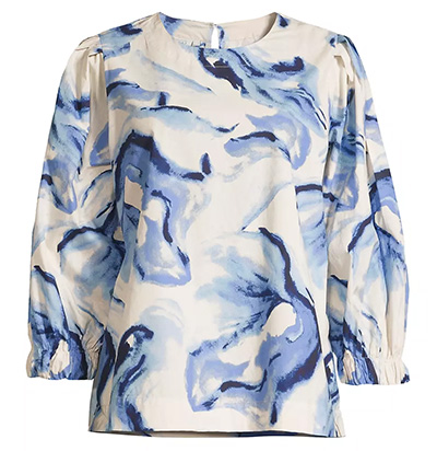 Masai Copenhagen Becca Printed Blouse | 40plusstyle.com