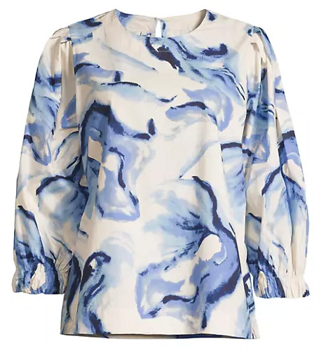 Masai Copenhagen Becca Printed Blouse | 40plusstyle.com