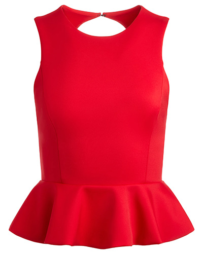 Alice + Olivia Poppy Peplum Top | 40plusstyle.com