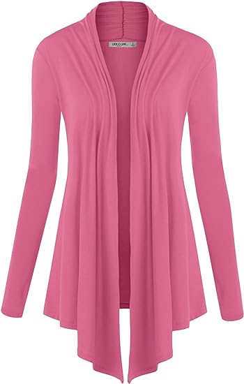 Lock and Love Draped Open Front Cardigan | 40plusstyle.com