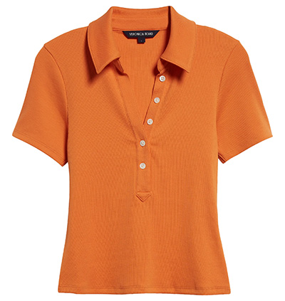 Veronica Beard Kearney Stretch Cotton Polo | 40plusstyle.com