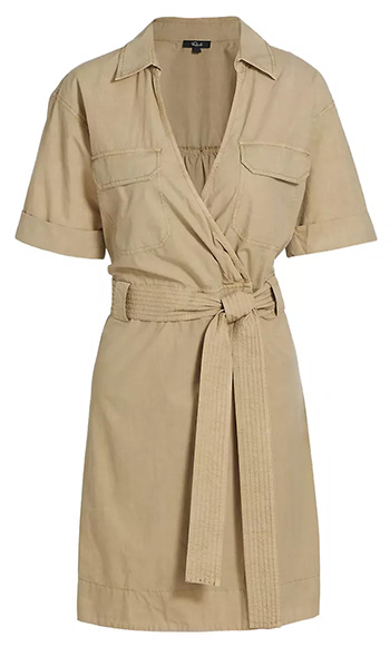 Rails Natalie Twill Belted Wrap Minidress | 40plusstyle.com