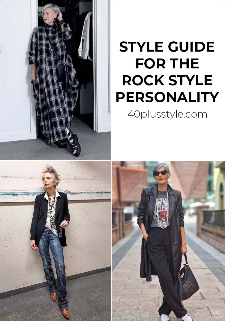 A capsule wardrobe and style guide for the ROCK style personality | 40plusstyle.com