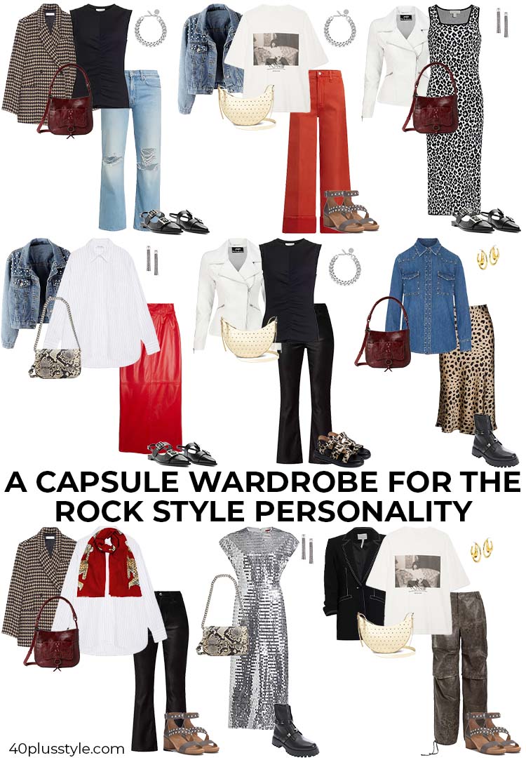 A capsule wardrobe for the ROCK style personality | 40plusstyle.com