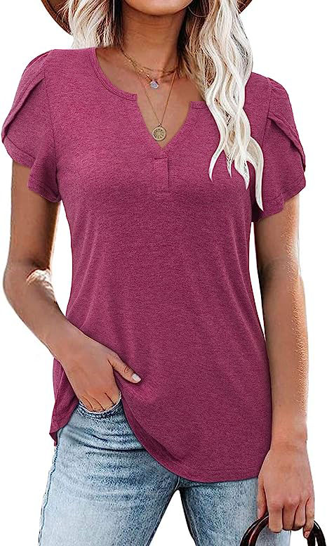 Amazon prime day sale - LAISHEN Petal Sleeve Top | 40plusstyle.com