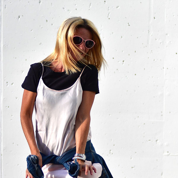 Easy outfit idea: slip dress for any season | 40plusstyle.com