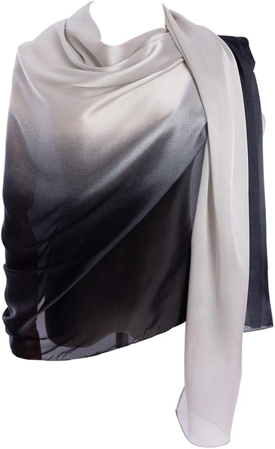 How to cover up a formal outfit: Cyzlann 100% Silk Scarf | 40plusstyle.com